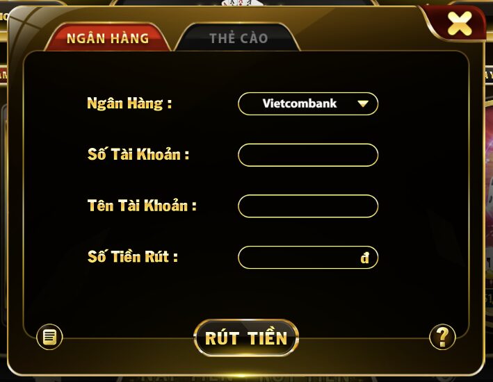 Rút tiền qua Ngân Hàng